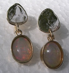jade and opal earrings